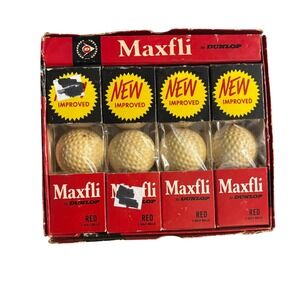 Vintage Dunlop Maxfli Red Golf Balls 15‎ Count New Improved NOS